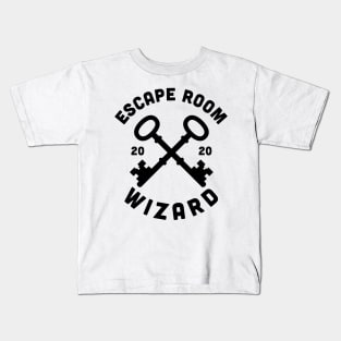 Escape Room Wizard Puzzle Game Escaping Team graphic Kids T-Shirt